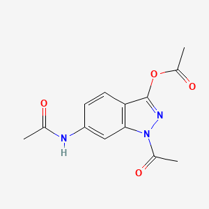 6-Acetamido-1-acetyl-1H-indazol-3-yl acetate