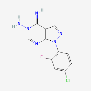 1-(4-Chloro-2-fluorophenyl)-4-imino-1H-pyrazolo[3,4-d]pyrimidin-5(4H)-amine