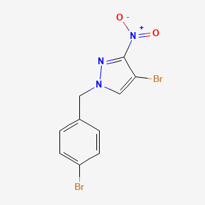 molecular formula C10H7Br2N3O2 B1184448 4-bromo-1-(4-bromobenzyl)-3-nitro-1H-pyrazole 