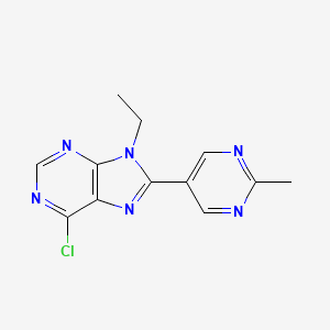 6-chloro-9-ethyl-8-(2-methylpyrimidin-5-yl)-9H-purine