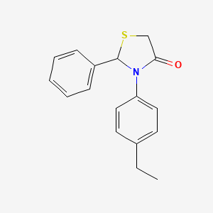 molecular formula C17H17NOS B1184458 3-(4-Ethylphenyl)-2-phenyl-1,3-thiazolidin-4-one 