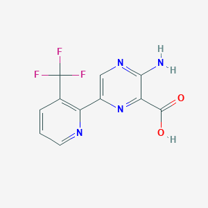 3-Amino-6-[3-(trifluoromethyl)pyridin-2-yl]pyrazine-2-carboxylic acid