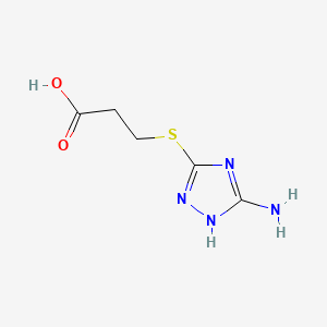 molecular formula C5H8N4O2S B1184470 3-[(5-amino-1H-1,2,4-triazol-3-yl)sulfanyl]propanoic acid 