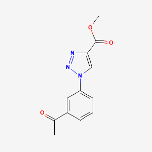 molecular formula C12H11N3O3 B1184519 methyl 1-(3-acetylphenyl)-1H-1,2,3-triazole-4-carboxylate 