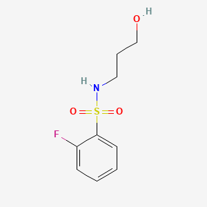 molecular formula C9H12FNO3S B1184523 2-fluoro-N-(3-hydroxypropyl)benzenesulfonamide 