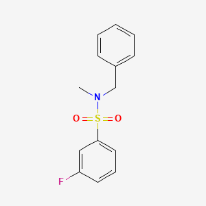 molecular formula C14H14FNO2S B1184524 N-benzyl-3-fluoro-N-methylbenzenesulfonamide 