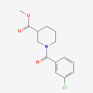 molecular formula C14H16ClNO3 B1184527 Methyl 1-(3-chlorobenzoyl)piperidine-3-carboxylate 