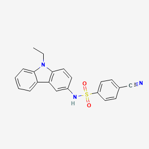 molecular formula C21H17N3O2S B1184531 4-cyano-N-(9-ethylcarbazol-3-yl)benzenesulfonamide 