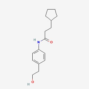molecular formula C16H23NO2 B1184537 3-cyclopentyl-N-[4-(2-hydroxyethyl)phenyl]propanamide 