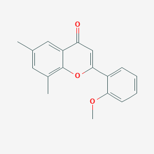 4H-1-Benzopyran-4-one, 2-(2-methoxyphenyl)-6,8-dimethyl-