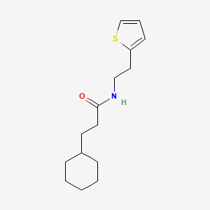 molecular formula C15H23NOS B1184545 3-cyclohexyl-N-(2-thiophen-2-ylethyl)propanamide 