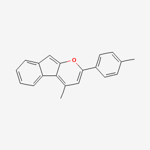 Indeno[2,1-b]pyran, 4-methyl-2-(4-methylphenyl)-