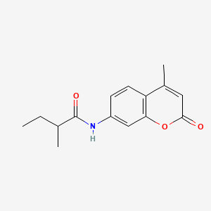 molecular formula C15H17NO3 B1184549 2-methyl-N-(4-methyl-2-oxochromen-7-yl)butanamide 