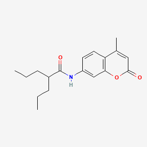 N-(4-methyl-2-oxochromen-7-yl)-2-propylpentanamide