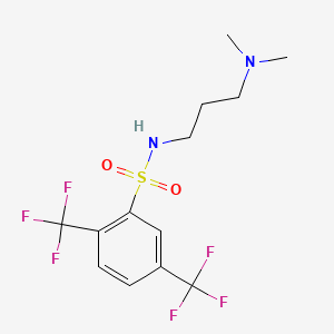molecular formula C13H16F6N2O2S B1184562 N-[3-(dimethylamino)propyl]-2,5-bis(trifluoromethyl)benzenesulfonamide 
