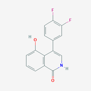 molecular formula C15H9F2NO2 B11845643 4-(3,4-Difluorophenyl)-5-hydroxyisoquinolin-1(2H)-one CAS No. 656234-23-0