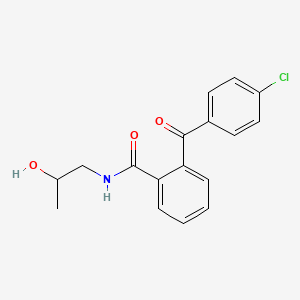 molecular formula C17H16ClNO3 B1184565 2-(4-chlorobenzoyl)-N-(2-hydroxypropyl)benzamide 