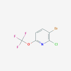 molecular formula C6H2BrClF3NO B11845703 3-Bromo-2-chloro-6-(trifluoromethoxy)pyridine 