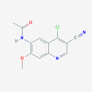 N-(4-chloro-3-cyano-7-methoxyquinolin-6-yl)acetamide