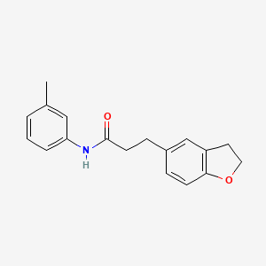 molecular formula C18H19NO2 B1184571 3-(2,3-dihydro-1-benzofuran-5-yl)-N-(3-methylphenyl)propanamide 