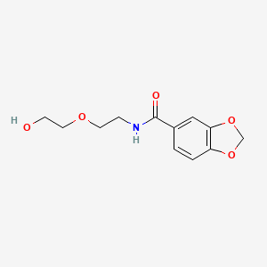 molecular formula C12H15NO5 B1184572 N-[2-(2-hydroxyethoxy)ethyl]-1,3-benzodioxole-5-carboxamide 