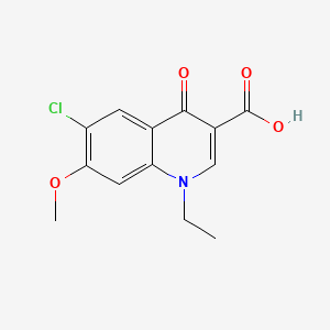 3-Quinolinecarboxylic acid, 6-chloro-1-ethyl-1,4-dihydro-7-methoxy-4-oxo-