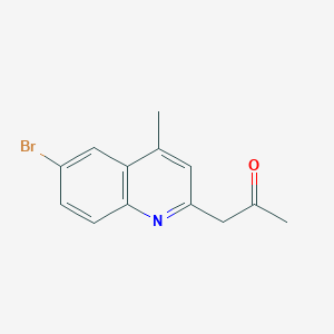 molecular formula C13H12BrNO B11845767 1-(6-Bromo-4-methylquinolin-2-yl)propan-2-one 