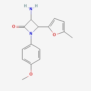 3-Amino-1-(4-methoxyphenyl)-4-(5-methylfuran-2-yl)azetidin-2-one