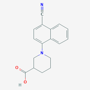 3-Piperidinecarboxylic acid, 1-(4-cyano-1-naphthalenyl)-