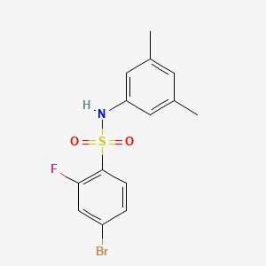 molecular formula C14H13BrFNO2S B1184581 4-bromo-N-(3,5-dimethylphenyl)-2-fluorobenzenesulfonamide 