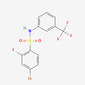molecular formula C13H8BrF4NO2S B1184583 4-bromo-2-fluoro-N-[3-(trifluoromethyl)phenyl]benzenesulfonamide 
