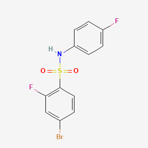 molecular formula C12H8BrF2NO2S B1184586 4-bromo-2-fluoro-N-(4-fluorophenyl)benzenesulfonamide 