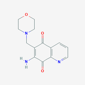 5,8-Quinolinedione, 7-amino-6-(4-morpholinylmethyl)-