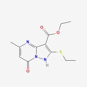 Ethyl 2-(ethylthio)-5-methyl-7-oxo-4,7-dihydropyrazolo[1,5-a]pyrimidine-3-carboxylate