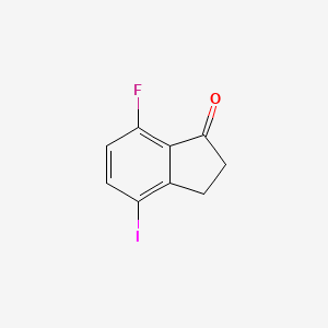 molecular formula C9H6FIO B11845968 7-Fluoro-4-iodo-2,3-dihydro-1H-inden-1-one 