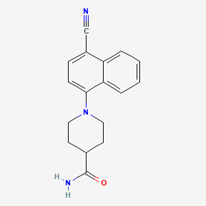 1-(4-Cyanonaphthalen-1-yl)piperidine-4-carboxamide