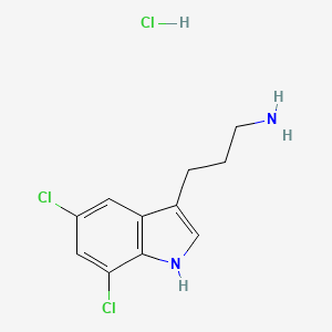 3-(5,7-Dichloro-1H-indol-3-yl)propan-1-amine hydrochloride