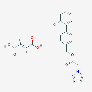 molecular formula C22H19ClN2O6 B011846 4-(Imidazolylacetoxymethyl)-2'-chlorobiphenyl hydrogen maleate CAS No. 109523-92-4