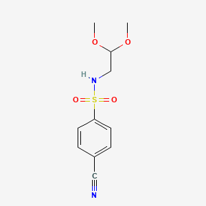 molecular formula C11H14N2O4S B1184600 4-cyano-N-(2,2-dimethoxyethyl)benzenesulfonamide 