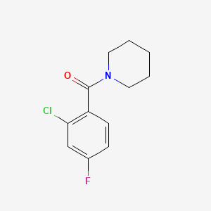molecular formula C12H13ClFNO B1184603 1-(2-Chloro-4-fluorobenzoyl)piperidine 