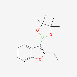 molecular formula C16H21BO3 B11846048 2-(2-Ethylbenzofuran-3-yl)-4,4,5,5-tetramethyl-1,3,2-dioxaborolane 