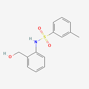molecular formula C14H15NO3S B1184610 N-[2-(hydroxymethyl)phenyl]-3-methylbenzenesulfonamide 