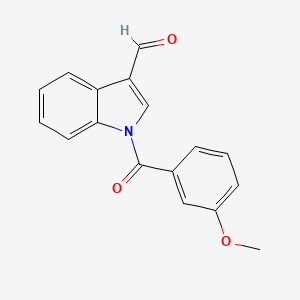 molecular formula C17H13NO3 B11846115 1-(3-Methoxybenzoyl)-1H-indole-3-carbaldehyde 