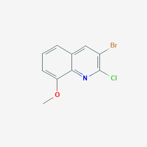 molecular formula C10H7BrClNO B11846141 3-Bromo-2-chloro-8-methoxyquinoline 