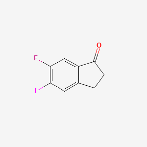 molecular formula C9H6FIO B11846162 6-Fluoro-5-iodo-2,3-dihydro-1H-inden-1-one 