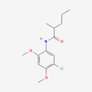 molecular formula C14H20ClNO3 B1184618 N-(5-chloro-2,4-dimethoxyphenyl)-2-methylpentanamide 
