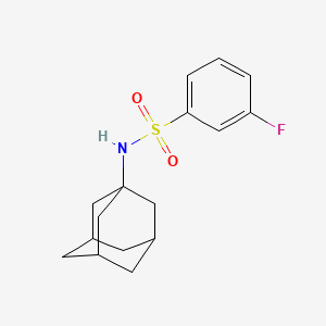 molecular formula C16H20FNO2S B1184619 N-(1-adamantyl)-3-fluorobenzenesulfonamide 