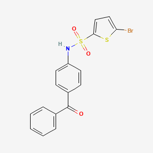 molecular formula C17H12BrNO3S2 B1184621 N-(4-benzoylphenyl)-5-bromothiophene-2-sulfonamide 