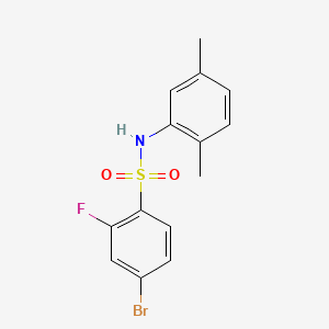 molecular formula C14H13BrFNO2S B1184622 4-bromo-N-(2,5-dimethylphenyl)-2-fluorobenzenesulfonamide 