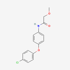 molecular formula C15H14ClNO3 B1184626 N-[4-(4-chlorophenoxy)phenyl]-2-methoxyacetamide 